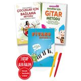 Piyano Metodu Fatma Nilgün Çocuklar Için Gitar Met Musa Çetiner Bağlama Metodu Hakan Çakmak 3 Kitap