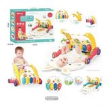 Piyanolu 2 İn 1 (Kırmızı) Oyun Halısı Bebek Yürüteci Ve Tavşan Desenli