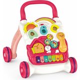 Piyanolu 4'ü 1 Arada Pembe Bebek Yürüme Arkadaşı, Işıklı ve Müzikli Aktivite Oyuncağı, H� - Çok Renkli
