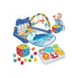 Piyanolu Bebek Oyun Halısı Aynalı Müzikli Işıklı + 3D Hayvanlar Bultak + Kare Bultak Eğitici Set