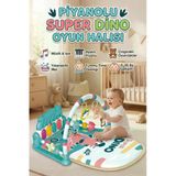 Piyanolu Bebek Oyun Halısı - Müzikli Işıklı Dinozor Temalı Jimnastik Ve Aktivite Merkezi (73X56 Cm)