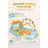 Piyanolu Mantar Desenli Bebek Oyun Halısı – 0+ Ay, Hayvan Figürlü İşıklı Ve Müzikli Gelişim Matı Ve