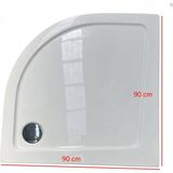 piyasa - monoflat duş teknesi oval 90*90 beyaz outlet - oplo0007-