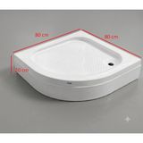 piyasa- pasific oval monoblok panelli duş teknesi 80x80 cm beyaz outlet - oplo0005-