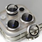 Piyasa Sepeti Apple iPhone 16 Pro Max - Pro Metal Çerçeveli Kamera Koruma Lensi - Titanyum