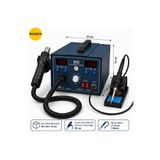 PİYATECH 952 Model 2'si 1 Arada Çift Ekranlı Dijital Sıcak Hava Üfleme Ve Lehim Havya İstasyonu Tamir Seti