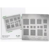 Piyatech Bga Reballing Lehim Şablonu RL-044 - 0.3/0.35/0.4/0.5 mm Çelik Plaka - 1 Adet - 00-Siyah - Beyaz