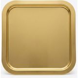 Piyatech Dekoratif Metal Tepsi Gold Renk Modern Sunum Tepsisi - Renkli - Normal