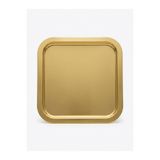 PİYATECH Dekoratif Metal Tepsi Gold Renk Modern Sunum Tepsisi