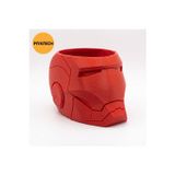 Piyatech Iron Man Tasarımlı 3D Baskı Kırmızı Patlamış Mısır Kasesi Dekoratif Çerezlik Ve Masaüstü Organizer