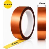 Piyatech Kapton Yanmaz Bant Yüksek Isıya Dayanıklı Isı Bandı 20 mm x 30 Metre - 1 - Beyaz - 1 Adet