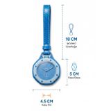 Piyatech Mavi Askılı Cep Saati Hemşire Saati Çanta Ve Pantolon Aksesuarı Anahtarlık Sekizgen Unisex Saat