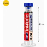Piyatech Mechanic MS58 Kurşunsuz Şırınga Krem Lehim Pastası 158°C 20 Gram - 1 Adet - 00-Siyah - Beyaz