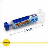 Piyatech MS83 Şırınga Krem Lehim Pastası 183°C Kurşunlu SN63PB37 20G 7.5 cm - 1 Adet - 00-Siyah - Beyaz
