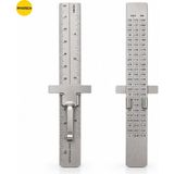 Piyatech Paslanmaz Çelik Sürgülü Klipsli Cep Cetveli 15 cm Çift Taraflı Hassas Metal Cetvel - 0 - Siyah