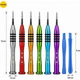 Piyatech PR-660 Telefon, Bilgisayar ve Saat Tamir Seti - 6'lı Metal Hassas Tornavida + 2'li Pena Seti - 001-Renkli - 15