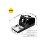 PİYATECH Profesyonel Metal Havya Sehpası ve Lehim Standı - Sünger Yuvalı (16x7x7,5 cm) - Siyah