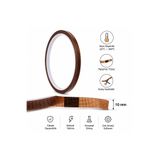 PİYATECH PTFE Isıya Dayanıklı Yapışkan Bant 10 mm x 10 m Teflon Cam Elyaf Bant 300°C