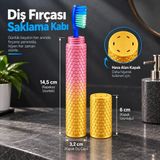 Piyatech Taşınabilir Seyahat Tipi Geçmeli Kapak Diş Fırçası Saklama Kabı - Hijyenik Koruma Kutusu - Rainbow - Normal - 001-Renkli