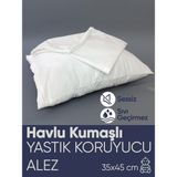 Piyes Home 2 'li Sıvı Geçirmez Fermuarlı Havlu Yastık Alezi 35 x 45 - Beyaz
