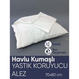 Piyes Home 2 'li Sıvı Geçirmez Fermuarlı Havlu Yastık Alezi 70 X 80 - Beyaz