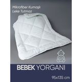 Piyes Home Bebek Yorgan, Bebe Yorgan Mikrofiber 95 x 145 cm - Beyaz