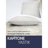 Piyes Home Kapitone Yastık - 50 x 70 cm - Beyaz