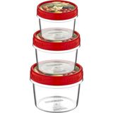 Piyop 3lü Plastik Style Box Saklama Kabı Seti 13X9,5CM