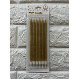 Piyop 6li Simli Pasta Mumu Gold 17 cm