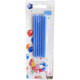 Piyop Doğum Günü Pasta Mumu Pastel 10 cm - 12 Adet Mavi