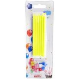 Piyop Doğum Günü Pasta Mumu Pastel 10 cm - 12 Adet Sarı