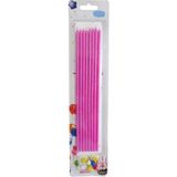 Piyop Doğum Günü Pasta Mumu Pastel 15 cm - 10'lu Pembe