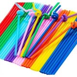 Piyop Fosforlu Artistik Pipet Ince 50 Li Paket 26X0,6 cm - 50 Adet