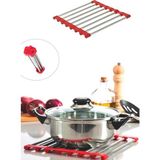 Piyop Katlanabilir Silikon Metal Tencere Tava Altlığı Metal Nihale - 1 Adet