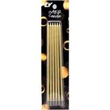 Piyop Pasta Mumu Altın 20 cm 6 Lı Paket