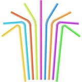 Piyop Plastik Pipet 8 mm Karışık Renkli 26 cm - 50 Adet