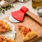 Pizza Kesici - Balta Tasarımlı - Ahşap Saplı - Paslanmaz Çelik Bıçaklı