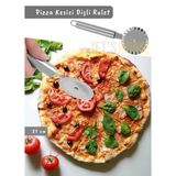 Pizza Kesici Paslanmaz Börek Kesici Çelik Pizza Bıçağı Tatlı Kesici Dişli Rulet Orta Boy Çap 5,3 Cm