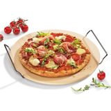 Pizza Taşı 30 Cm, Teknik Seramik, Fırın ve Izgaraya Uygun - Ahşap