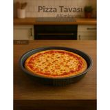 Pizza Tavası Alüminyum Pizza Tepsisi Yapışmaz Lahmacun Pide Tavası 28 Cm