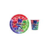 Pj Mask Doğum Günü Parti Tabak Ve Bardak 8 Adet