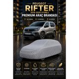 PJ & Me Peugeot Rifter 2019-2026 Uyumlu Premium Araç Brandası 4 Mevsim Tam Boy Oto Koruma Örtüsü UV Dayanımlı Su İtici Boya Dostu Gri