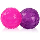 PJDH 2 Paket Köpek Topları Köpek Oyuncakları, Agresif Chewers için Yıkılmaz Köpek Gıcırtılı Top, Küçük Orta Büyük Köpek için Toplar, Evcil Hayvan Oyuncakları Oynamak için Kong Topları, 3 inç Köpek