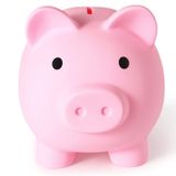 PJDRLLC Büyük Domuzcuk Bankası, Kırılmaz Plastik Para Bankası, Kız ve Erkek Çocuklar için Bozuk Para Bankası, Büyük Boy Kumbaralar, Doğum Günü, Noel, Bebek Partisi için Pratik Hediyeler (Pembe)