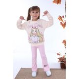 Pjk2i Barbie Desenli Pembe Fitilli Taytlı 2 Ip %100 Pamuk Kız Çocuk Takımı 3-10 Yaş 7226-P - 3 - 4 Yaş