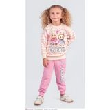 Pjk2i Labubu Desenli 2 Ip %100 Pamuk Kız Çocuk Eşofman Takımı 3-10 Yaş 8228 - 5 - 6 Yaş - Pembe
