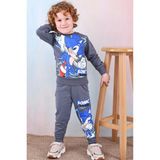 Pjk2i Sonic Desenli Füme 2 Ip %100 Pamuk Erkek Çocuk Eşofman Takımı 3-10 Yaş 7429-F - 3 - 4 Yaş