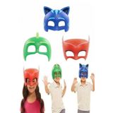 PJMASKS Baykuş Kız Kedi Çocuk Kertenkele 3 Lü Plastik Oyuncak Maske Seti