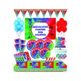PJMASKS Pijamaskeliler 8 Kişilik Doğum Günü Seti Pjmask 35x50 Afişli Pasta Süsü Dahil