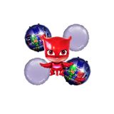 PJMASKS Pijamaskeliler Baykuş Kız Karakterli 5'li Folyo Balon Seti